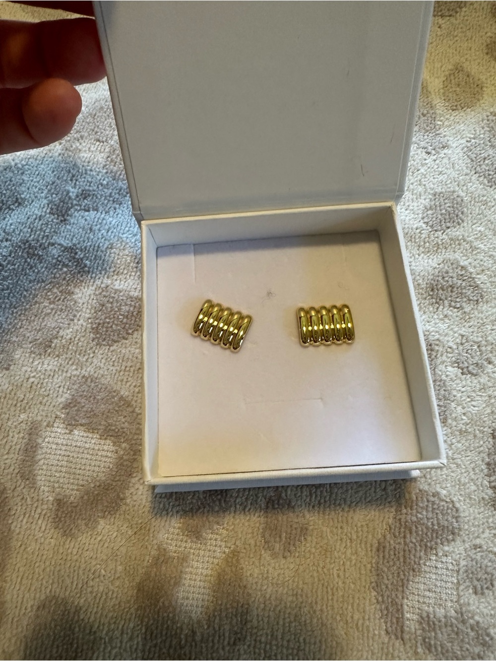 Ribbed earrings